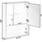Wall Mount Bathroom Mirrored Storage Cabinet with Open Shelf | 2 Adjustable Shelves Medicine Organizer Storage Furniture for Bathrooms, Kitchens, and Laundry Room